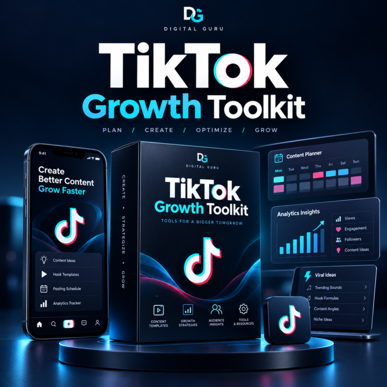 TikTok growth toolkit by Digital Guru Gujranwala