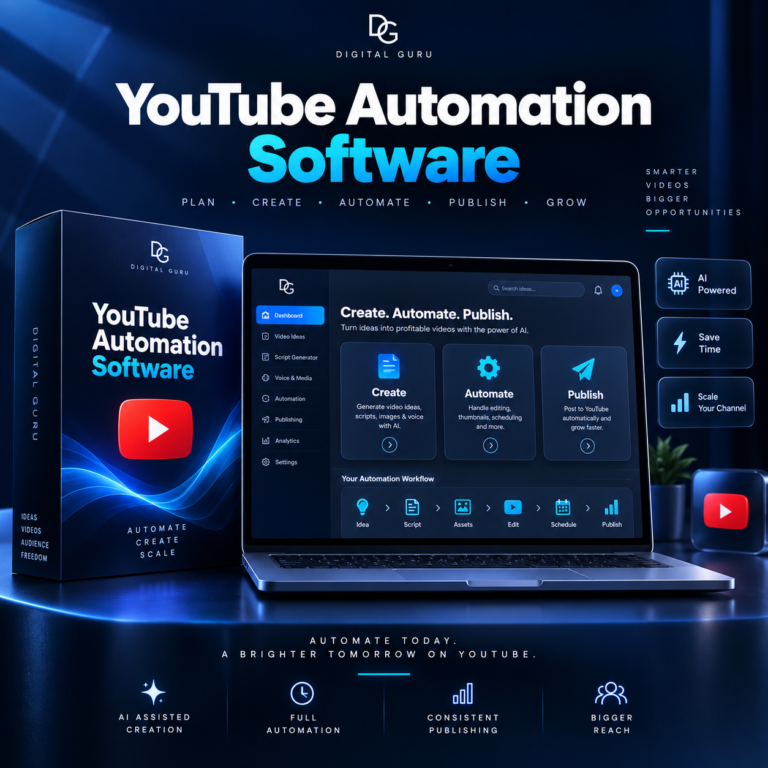 YouTube automation software by Digital Guru Gujranwala